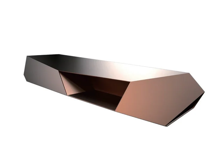 Modern Living Room Furniture Center Coffee Table Stainless Steel Metal Iron Unique Customized Coffee Table in Antique Finished