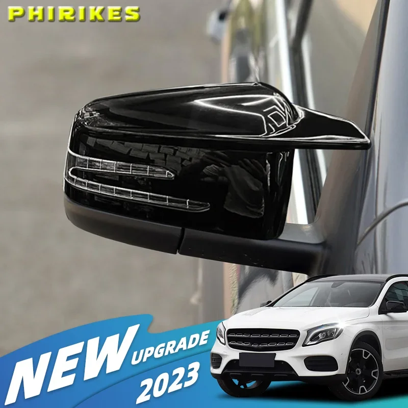 

For Mercedes Benz W176 W246 W204 W212 W221 C117 X204 X156 2pcs Replacement Carbon Fiber Pattern Rearview side Mirror cover caps