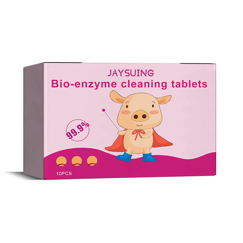 10 Pcs Clothes Enzyme Cleaning Tablets Mulitfunctional Stain Removal Solid-Tablet For Clothes Leaning