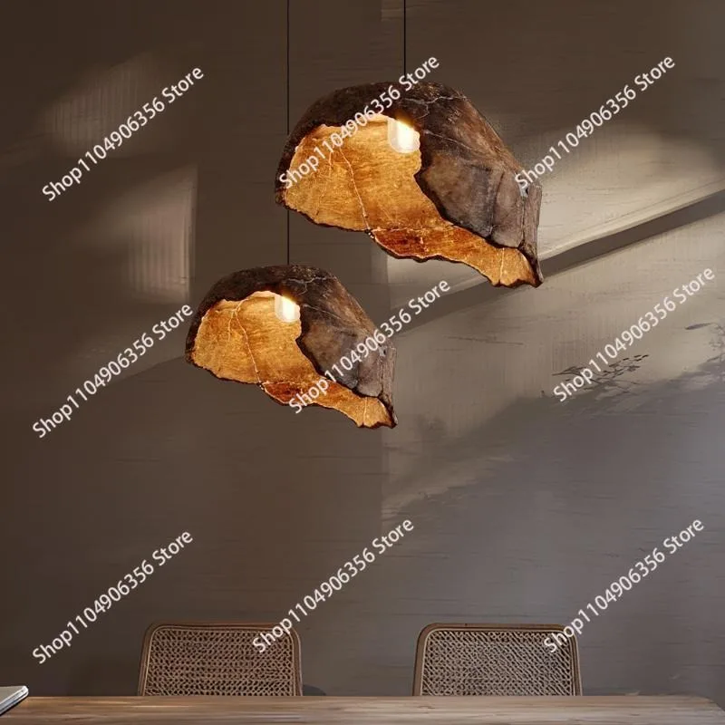 for Style wabi-silent wind  restaurant Bar Tea room Zen cafe Art creative modeling Dead lotus lamps Resin ornament