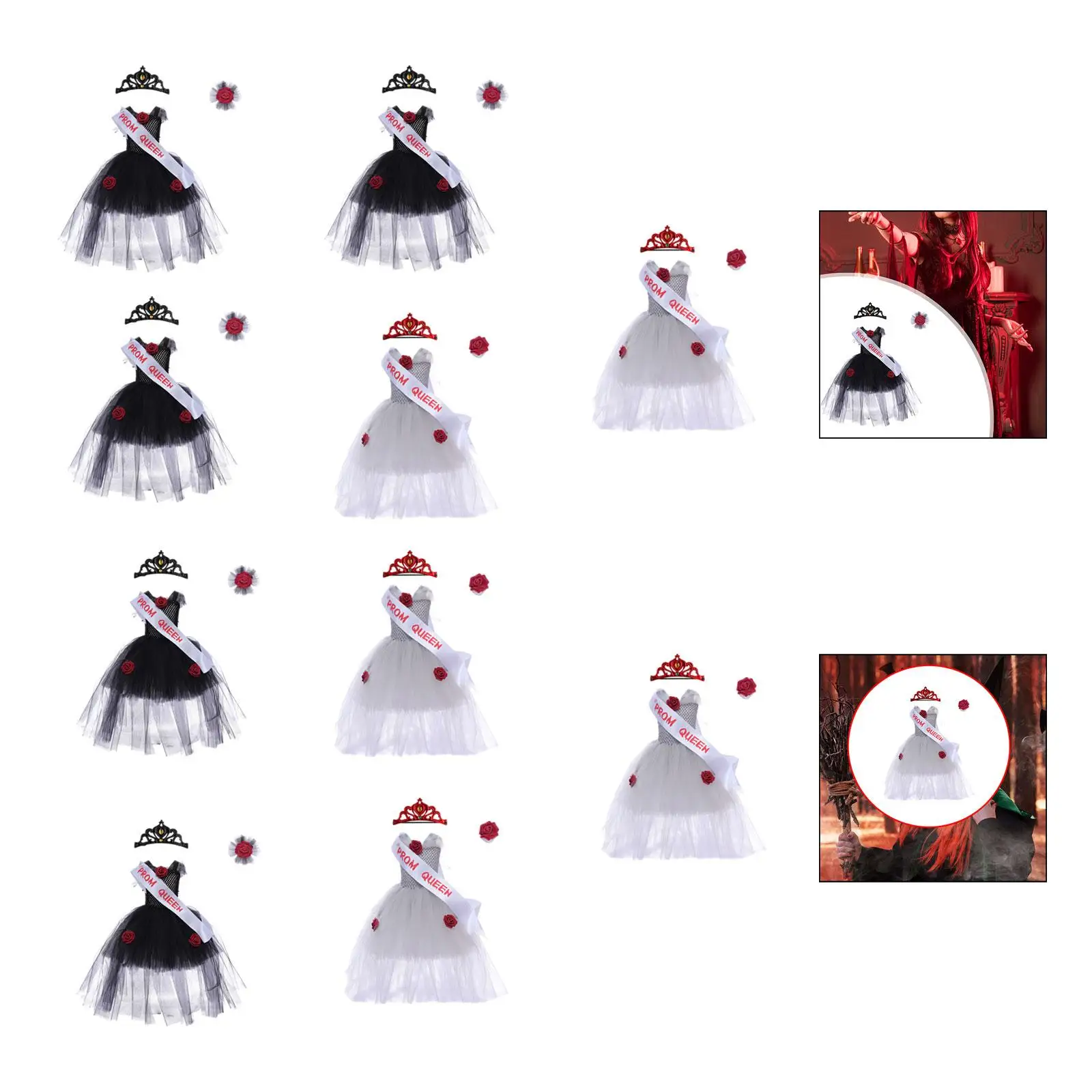 فتاة الأميرة زي الملابس تول فستان الركبة الزي فستان بتصميم حالم لحفلة كرنفال مرحلة الأداء عيد الميلاد مهرجان الدعائم #4