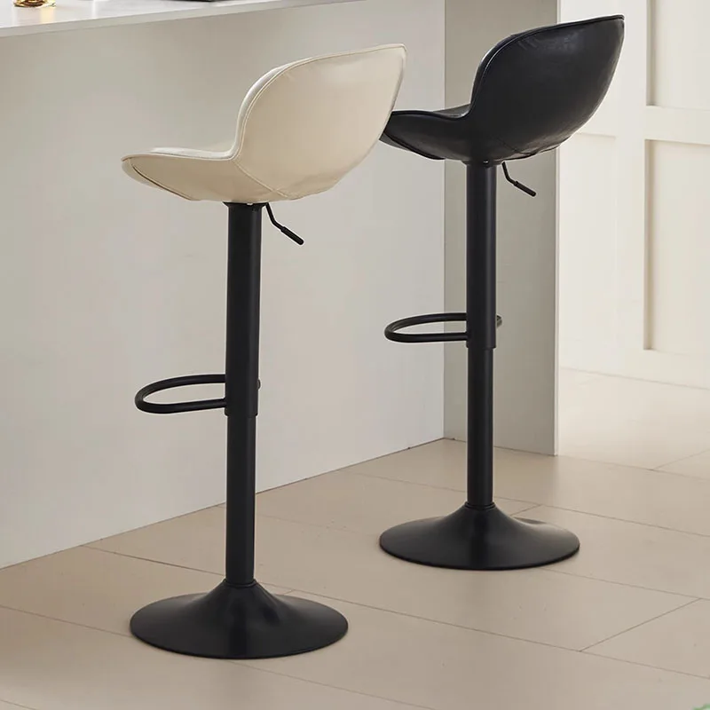 Hairdressing Professional Barber Barstools Aesthetic Long Relaxing Swivel Bar Chairs Computer Counter Banqueta Salon Furniture
