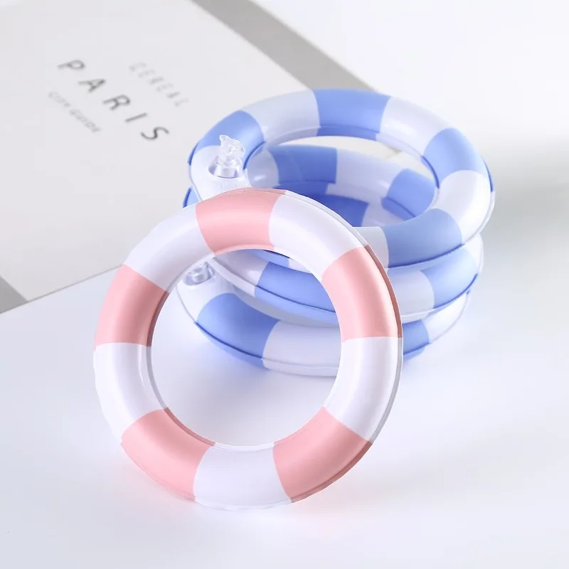 Kids Mini Swim Ring Summer Fun Swimming Pool Float Ring Toys for Rubber Ducks Dolls Floating Bath Toy Pool Mini Inflatable Toy
