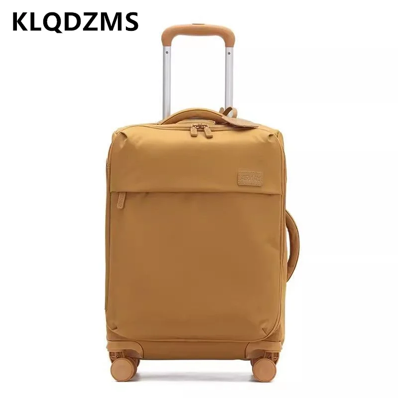 KLQDZMS-Valise à Roulettes en Nylon Ultra Légère, Boîte d'Embarquement Anti-Rayures, Bagage à Roulettes Universel, Haute Qualité, 24 Pouces