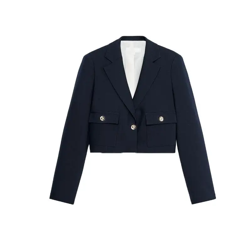 

Spring New Arrival Women's ort Svel Suit Jaet Commute Sle Long Sve Turn-down Collar Slim Fit Single Button Pur...