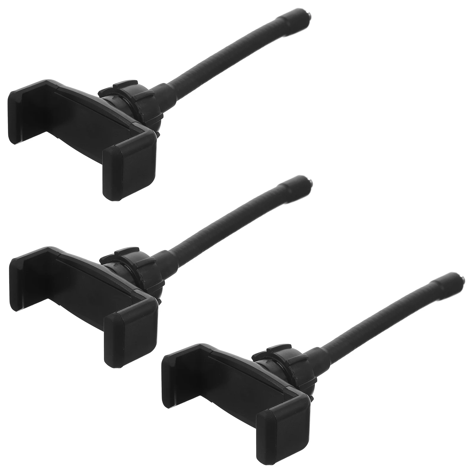 

3pcs Flexible Gooseneck Phone Holder Adjustable 5.8-8.5cm Rotating Mount Clip with Silicone Protection Universal Mobile Phone