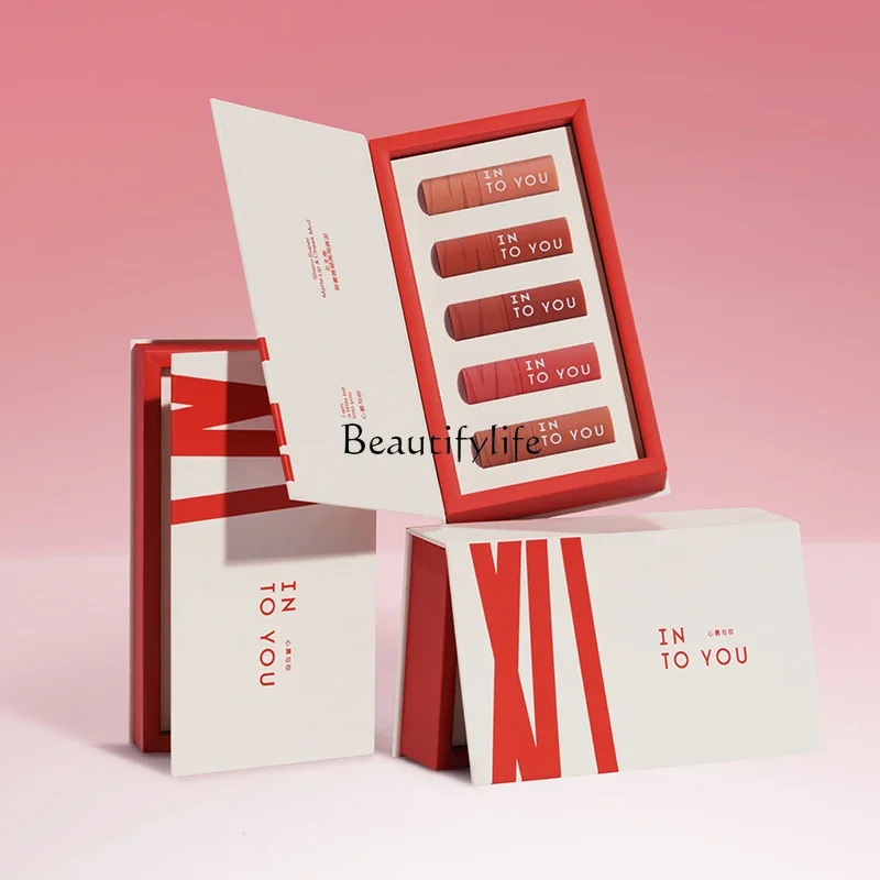 Diandian Heart Actress Mini Lip Mud Gift Box, Lipstick Makeup Set