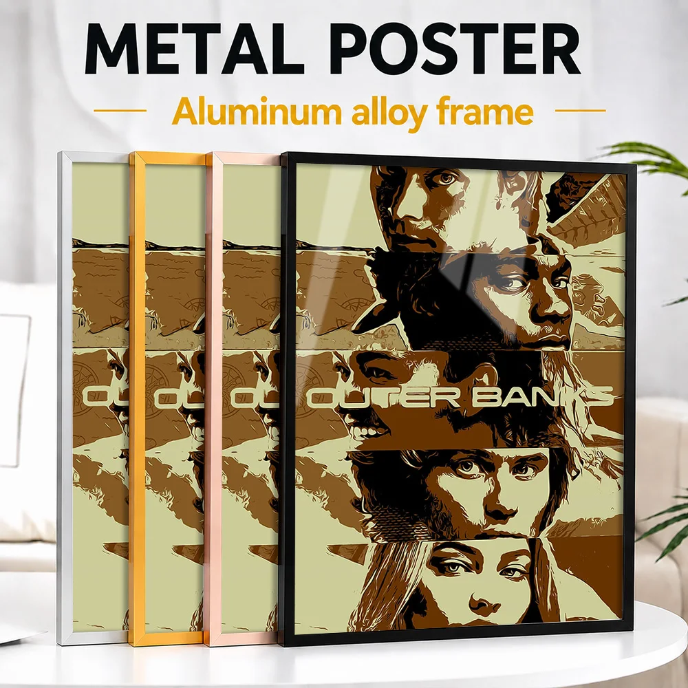Outer Banks TV Show Framed Metal Print Customized Photo Modern Screen Style Wall Art For Media Room Thoughtful Birthday Gift