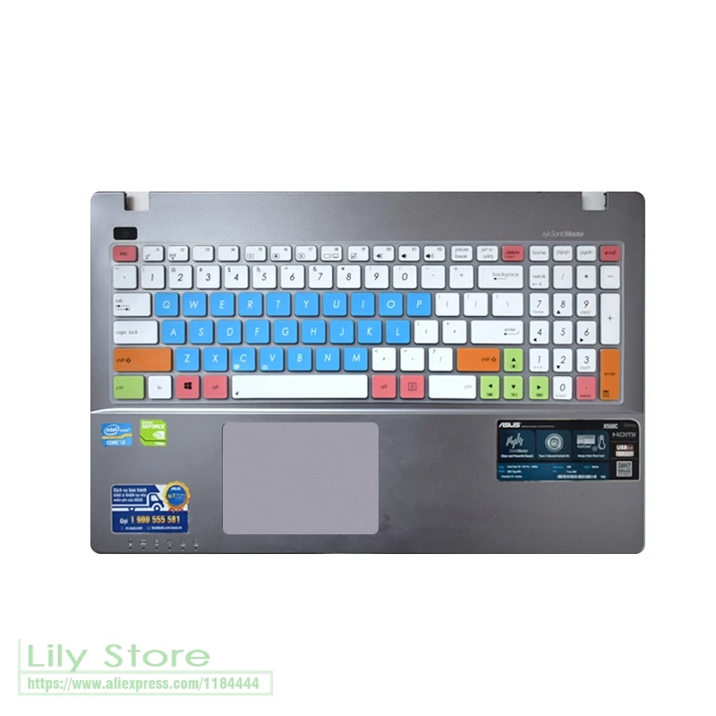 For Asus Q550 DX991C E56C D552C ZX50JX FX-Plus 4200 R513MD R752LD A53S A55 15 inch Silicone Laptop Keyboard skin Protector