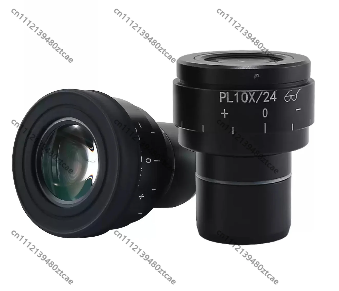 Oculaire à champ large WF10X, 24mm, FOV 30mm, interface réglable en dioptrie, pour accessoires de microscope stéréo