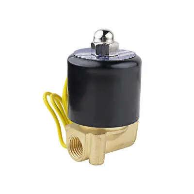 التيار المتناوب 110 فولت صمام الملف اللولبي الكهربائي NPT 1/4 "خط أنابيب أنثى الموضوع NC العمل المباشر