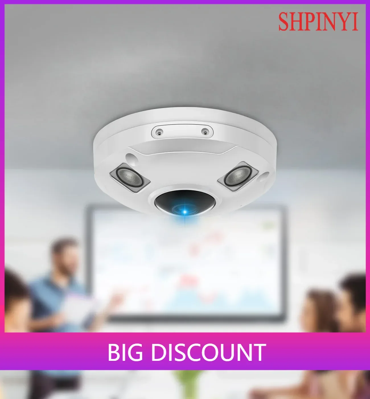 5mp 360 Degree Panorama Two-way Audio Fisheye IP Camera IP IP66 POE Security Surveillance System