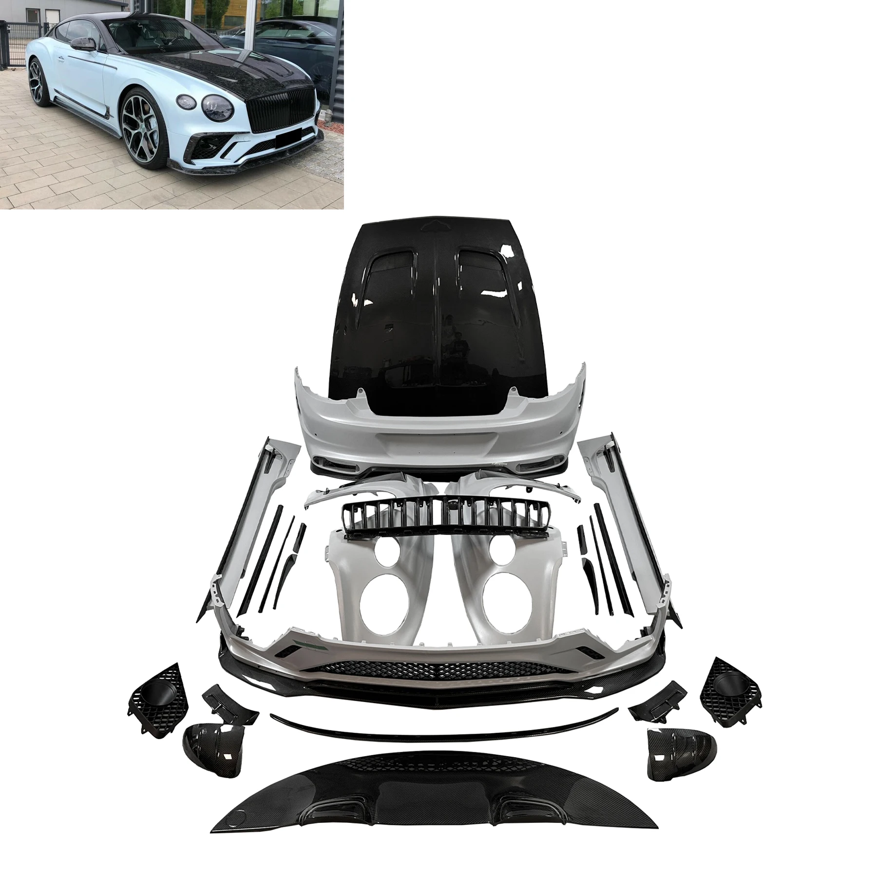 Bentley Continental GT M Style Auto Parts Dry Carbon Fiber Body Kit Automotive Accessories Body Kit For Bentley Continental GT