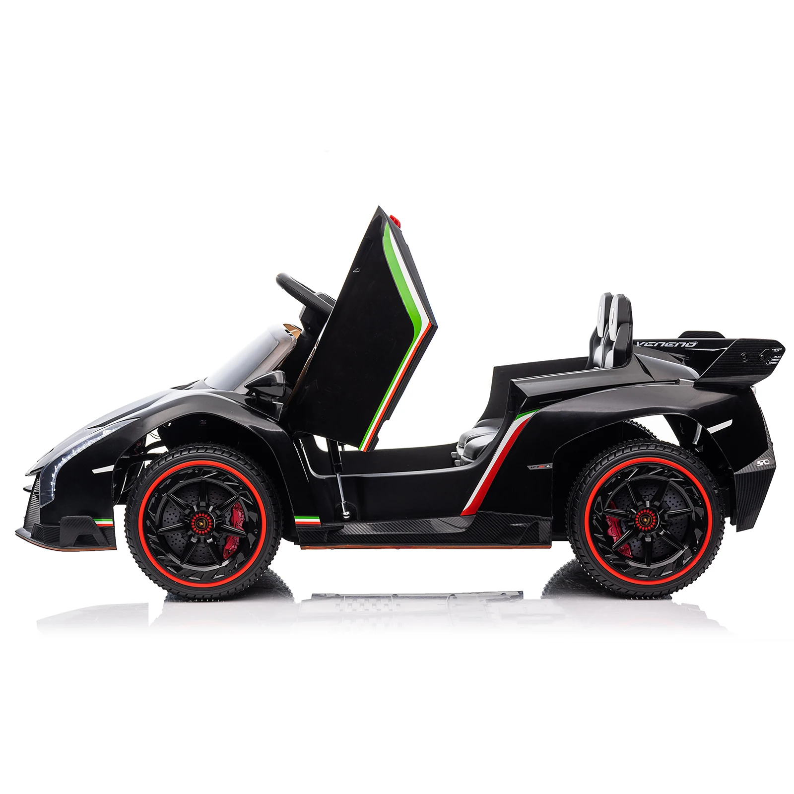 Electric car Kids Ride On Car,kids Electric Car with Remote Control Dual Drive 12V 4.5AH with 2.4G Remote Control Sports Car bla