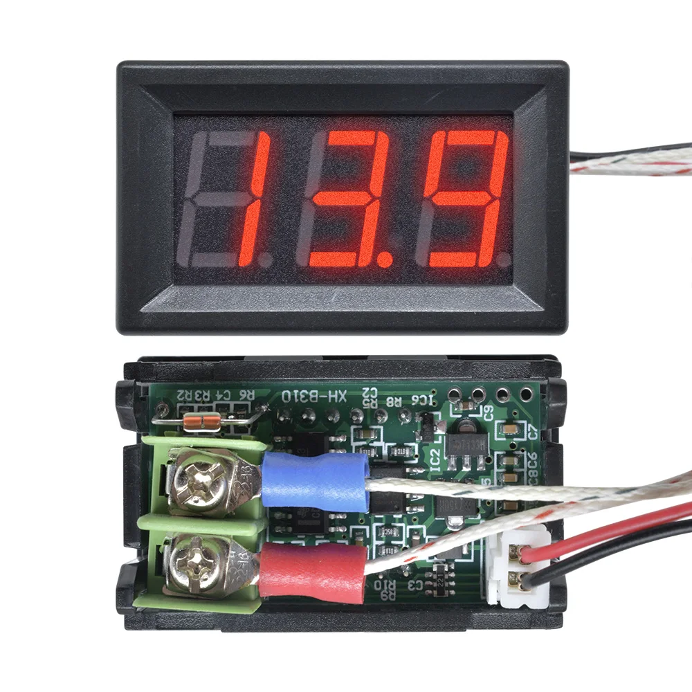 XH-B310 LED Digital Thermometer 12V K-type M6 Thermocouple Temperature Meter Tester 30 ~ 800C