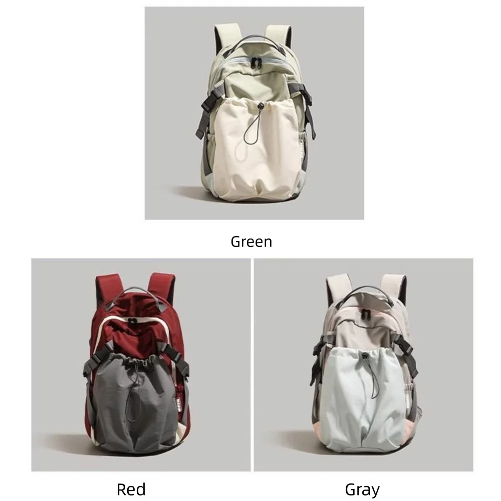 Vintage-Arbeitskleidungsrucksack mit Kordelzug, verstellbare Träger, großes Fassungsvermögen, Unisex-Rucksack, bequemer Rucksack aus weichem Nylon, Sport-Fitnessstudio