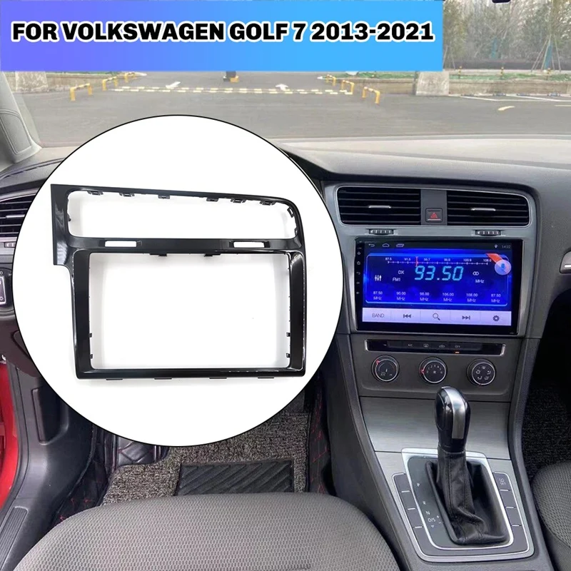 8 Inch Glass Screen Frame For Volkswagen Golf 7 2013-2021 Console Center GPS Navigation Panel Cover Trim Frame