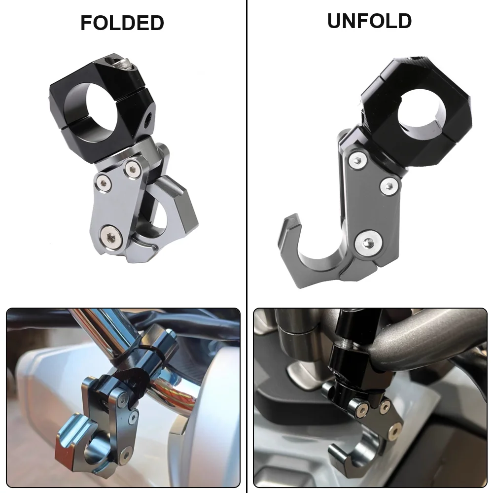 دراجة نارية خوذة حامل CNC الألومنيوم الأمتعة حقيبة هوك حامل شماعات السنانير دراجة نارية سكوتر خوذة أكياس أداة السنانير
