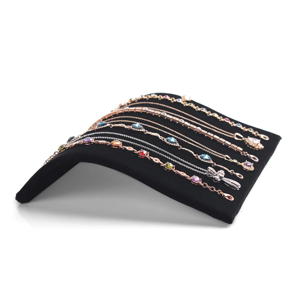 Display Stand Necklace Chain Pendants Velvet Display Stand Holder ‑ Black