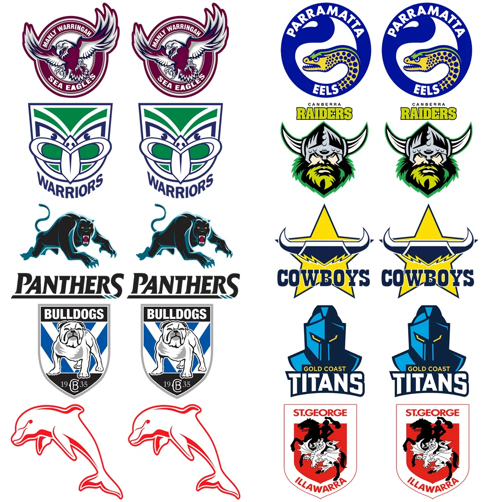 سلسلة الرجبي الأسترالية سهلة القشر مقاومة للماء لتقوم بها بنفسك الديكور الشارات ثلاثية الأبعاد نقل uvdtf كريستال ملصق 16 أوقية الأشعة فوق البنفسجية dtf كأس يلتف #1