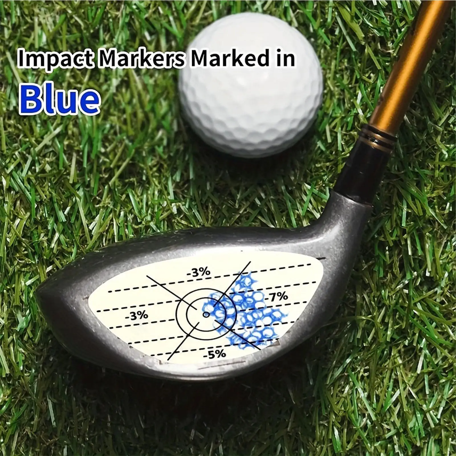 Golf Swing Trainer Removable Impact Tape Golf Label Practice Tool for Wood Iron Putter Consistency Analysis Equipment