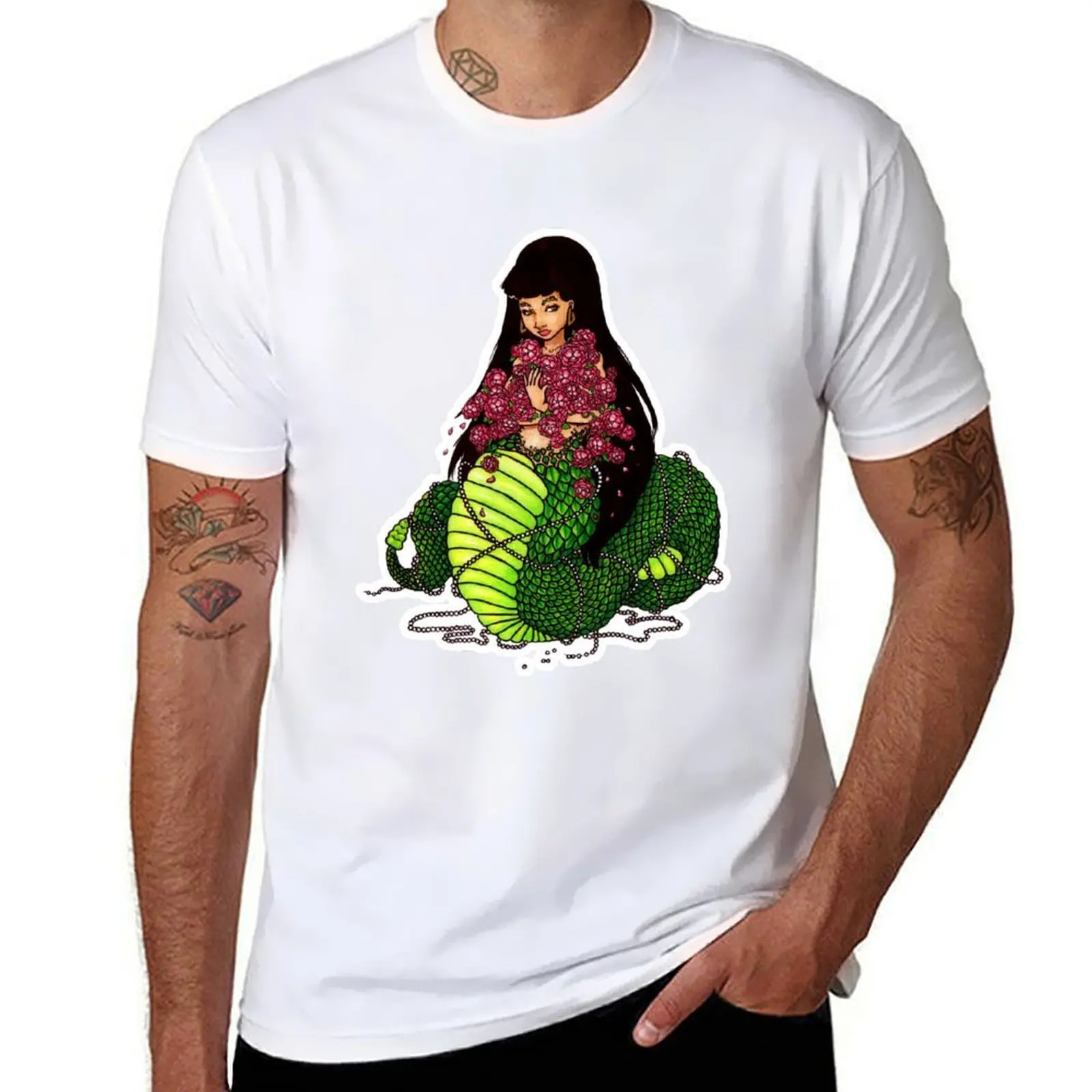 

Snake Goddess Naga T-Shirt t shirts for man cotton soft t shirts for man slim fit T-Shirt