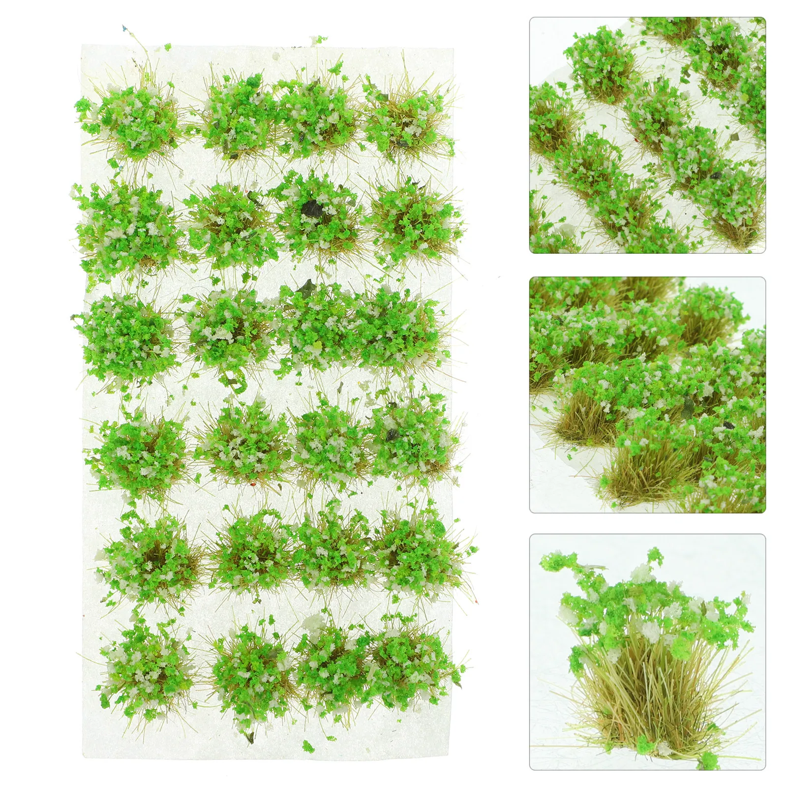 

1 Box Simulated Static Grass Tufts Fake Grass Cluster DIY Sand Table Decoration Miniature Landscape Ornament Realistic Plant