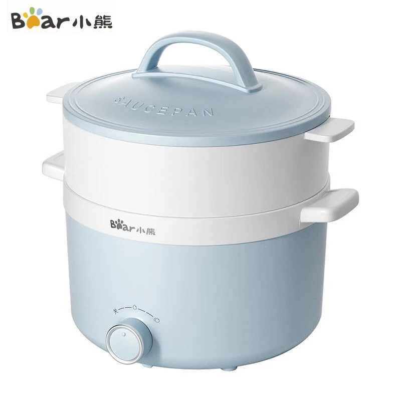 Bear Multi Cookers Electric Rice Cooker Non-stick Pan Heating Pan Electric Cooking Pot Machine Steamed Eggs Pan Soup Pot 1.7L