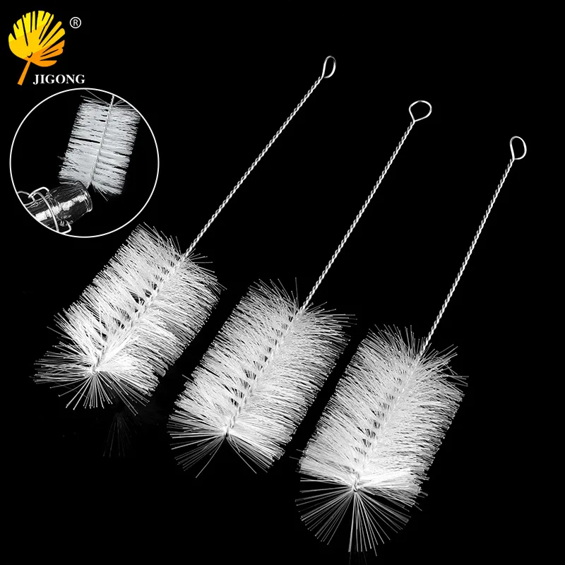 Stainless steel brush cleaning brush, bottle/oil can/small diameter bottle cleaning brush cup brush, long handle cleaning brush