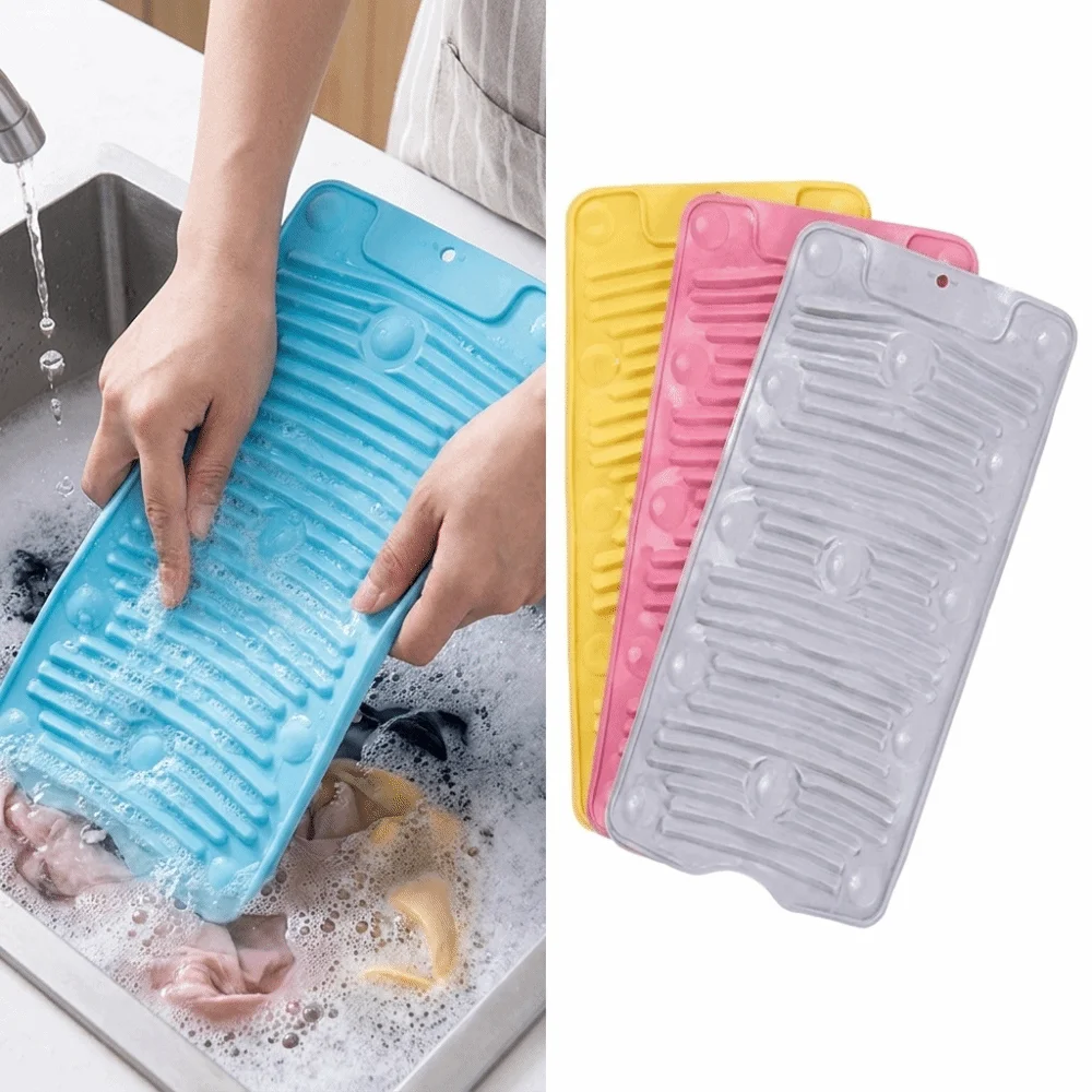 Suction Cups Hand Washing Board Foldable Design Non-Slip Laundry Washboard Silicone Scrubbing Board Hand Washing Delicates