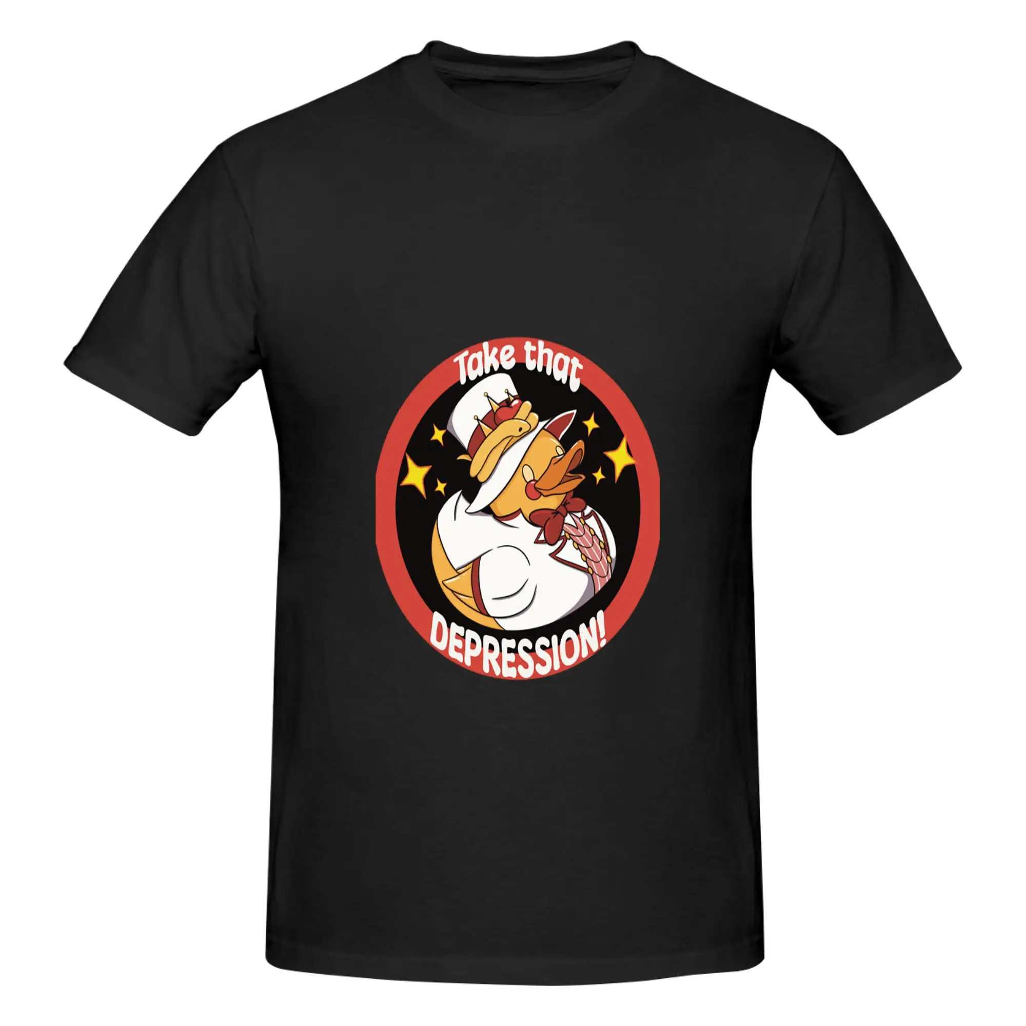 Funny Lucifer Rubber Ducky  Men's Printed T-Shirt Unisex T shirtTop
