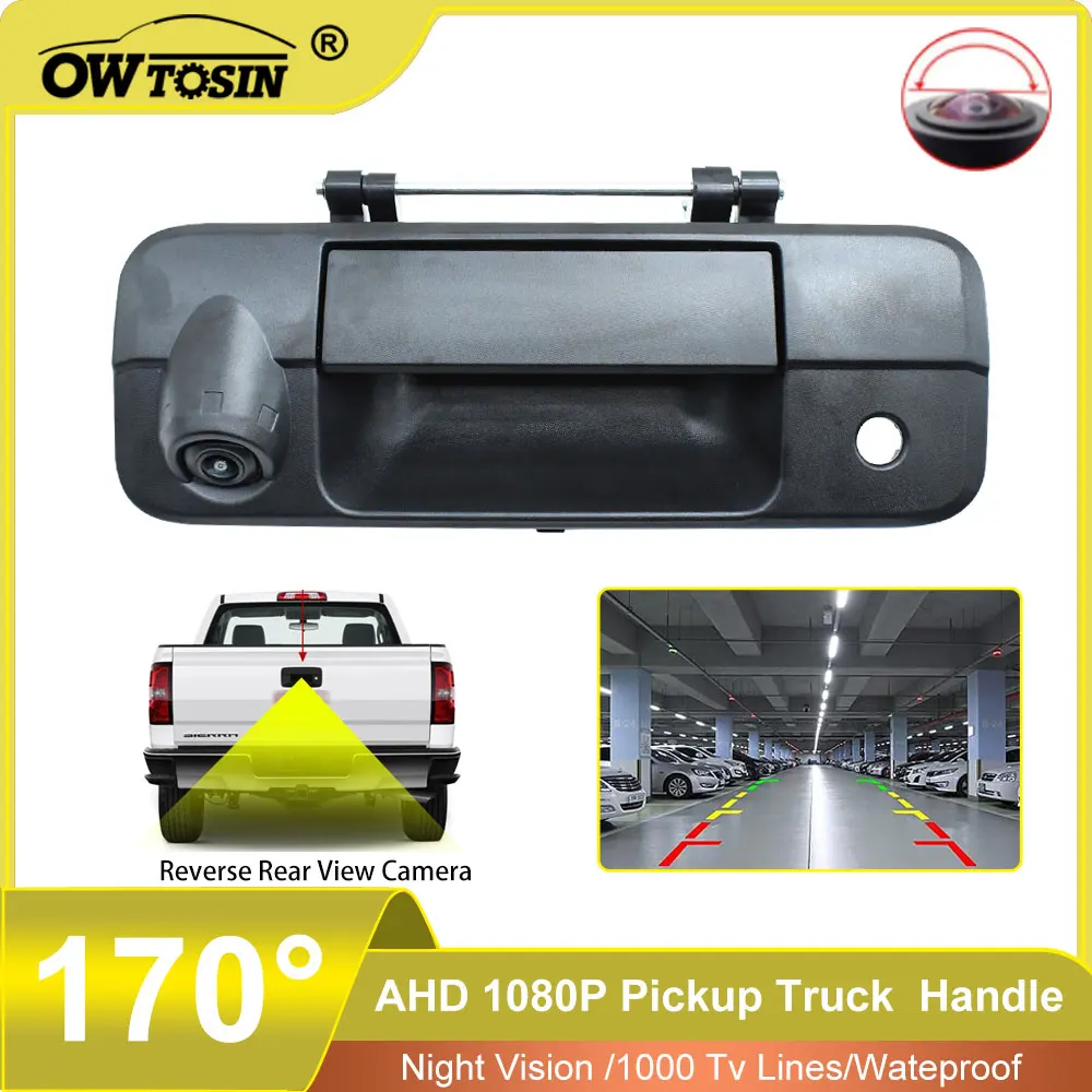 170°AHD 1920x1080P Vehicle Pickup Trunk Handle Car Rear View Camera For Toyota Tundra 2007 2008 2009 2010 2011-2013 Car Camera