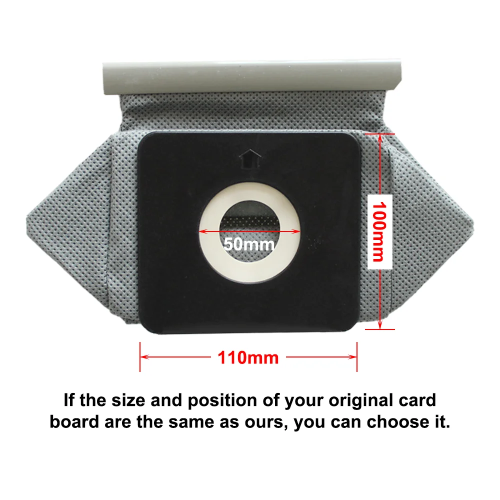 10x11cm Universal Reusable Washable Dust Cloth Bag Vacuum Cleaner Bags Card Hole 5cm for Philips Electrolux LG Haier Samsung