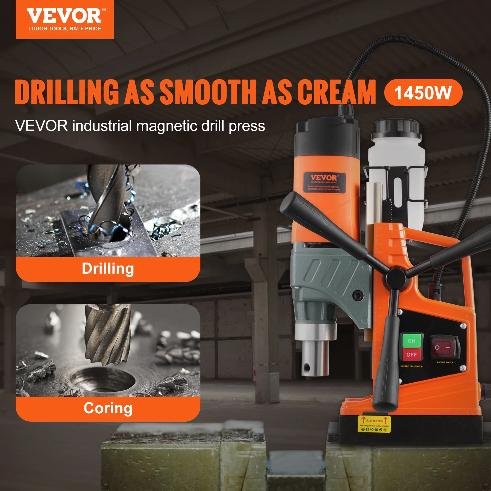 VEVOR Magnetic Drill 1450W 1.57