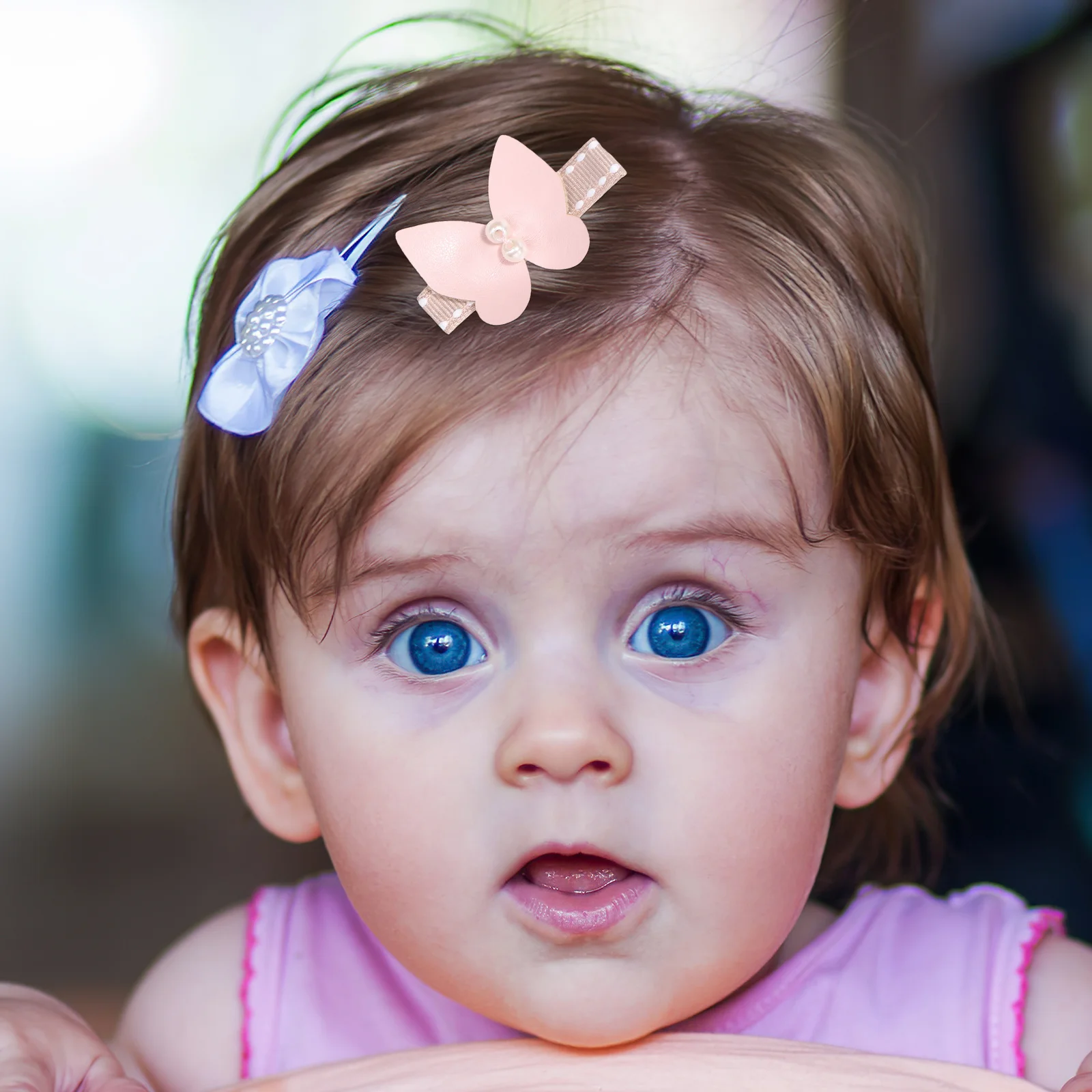 

10Pcs Butterfly Bow Hair Clips Small Fabric Barrettes Kids Girls Hairpins Lightweight Non Slip Hair Accessories Gift