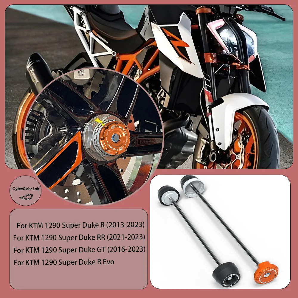 

For KTM 1290 Super Duke R Front & Rear Wheel Spindle Crash Guards - Motorcycle Anti-Fall Accessories, Spindle Protection Parts