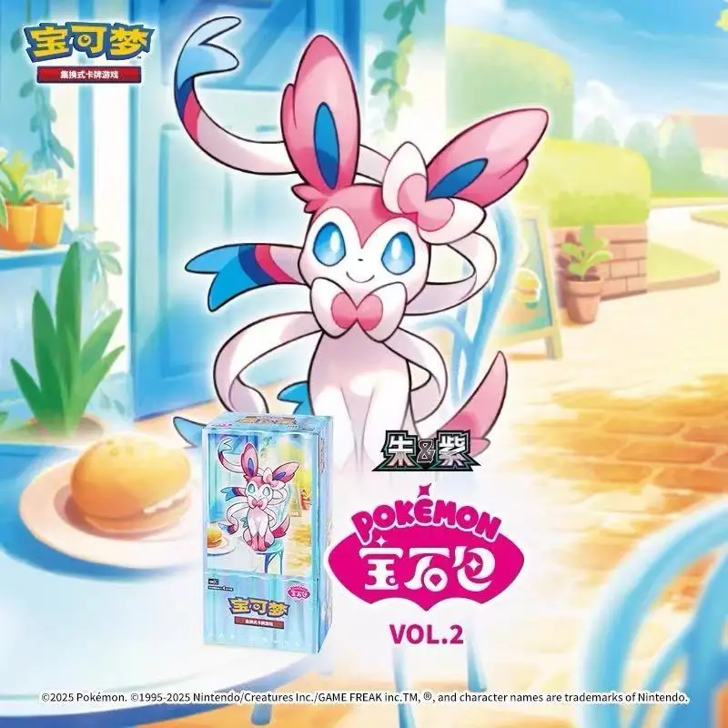 Original Cards Gem Pack Vol.2 Chinese PokéMon Tcg Eevee Scarlet Violet Trading Ptcg Bag Box Card Custom 1 Case 20 Boxes