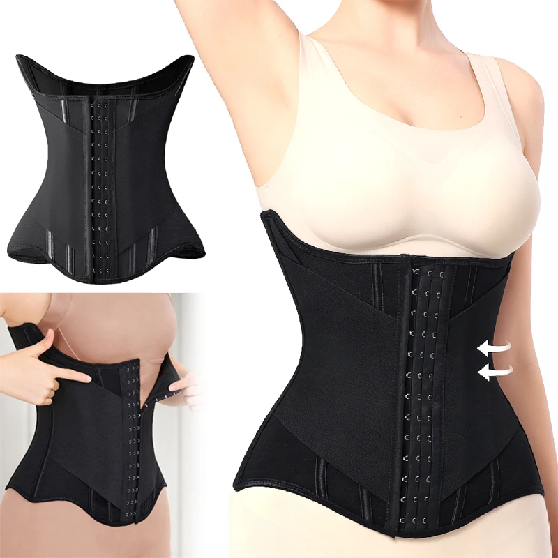1PCS Waist Trainer for Women Corset Shapewear Tummy Control Sport Workout Waist Cincher Body Shaper Hooks