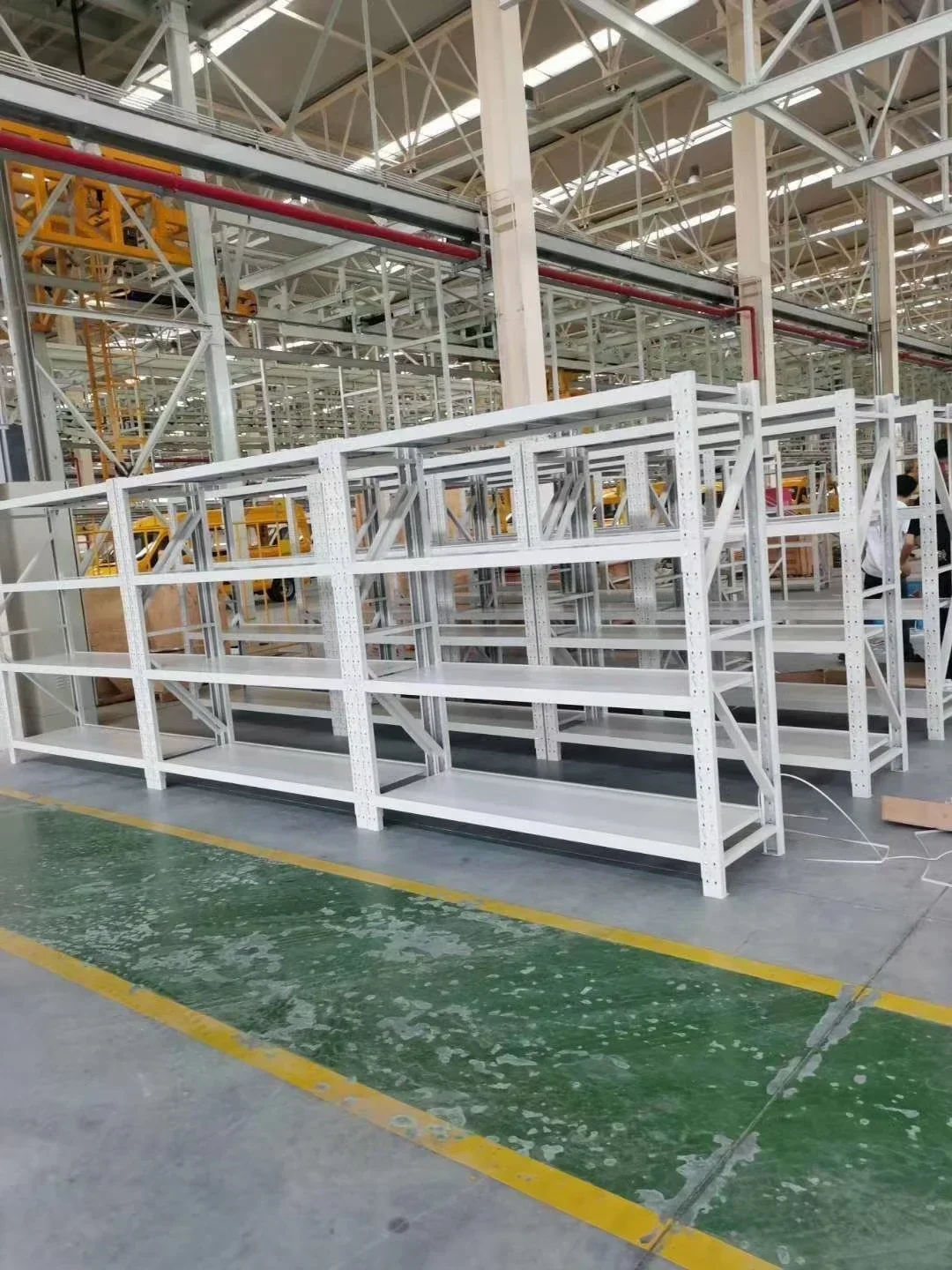 عناصر ساخنة وشعبية 4 أرفف أرفف حاملات تخزين رفوف شديدة التحمل بدون مسامير لمرآب المستودعات الصناعية #5