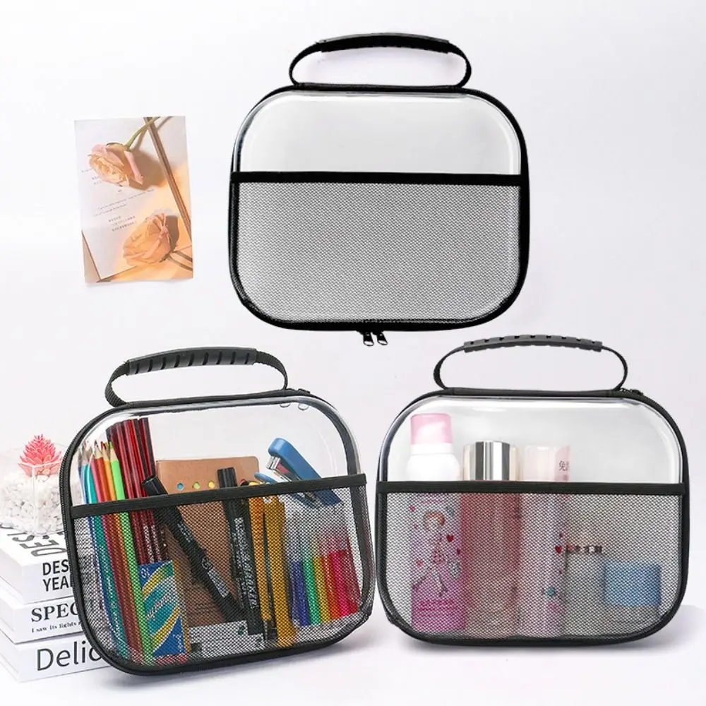 

Large Capacity PVC Transparent Mesh Storage Bag Waterproof Zipper Bag Toiletries Organizer Pouch Portable Casual