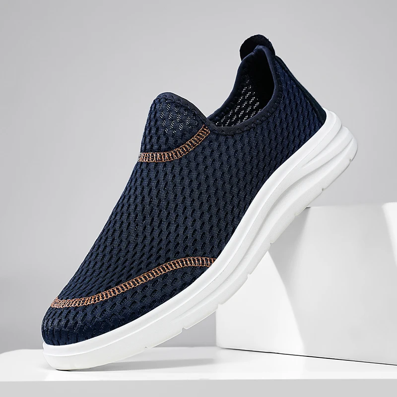 Summer New Men's Casual Shoes Breathable Mesh Men's Shoes Men Fashion Loafers Soft Comfortable Flats Zapatos Hombre