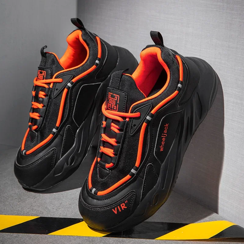 Breathable Men Work Safety Shoes Anti-smashing Steel Toe Cap Working Boots Construction Indestructible Work Sneakers Men Shoes