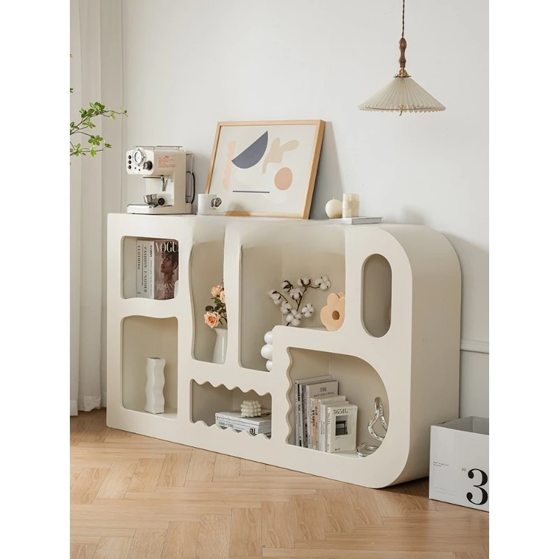 Display Home Floor Storage Arch White Curio Storage Bookcase