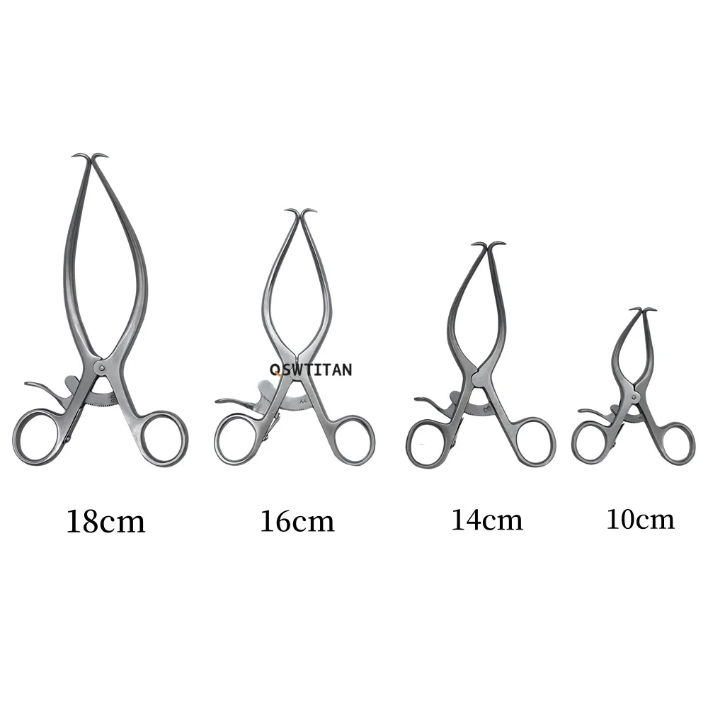 QSWTITTAN Retractor Self-Retaining Skin Spreader 14cm 18cm Veterinary Pet Clinic Surgical Instruments Autoclaveable