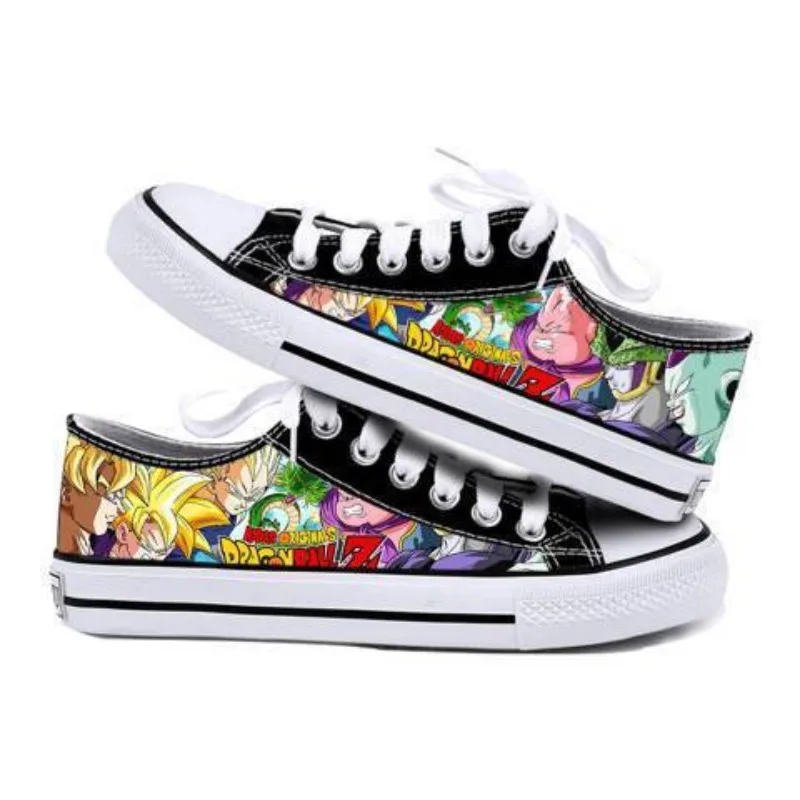 Dragon Ball GOKU animation peripheral Japanese hand-painted low-top canvas shoes simple flat rubber sneakers for men and women