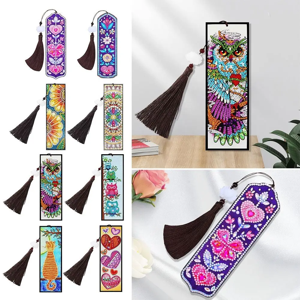 Special Shaped Decorative Pendant Handmade Gifts Art Crafts Kits Book Mark Bookmark Tassel Bookmark Diamond Painting Bookmark