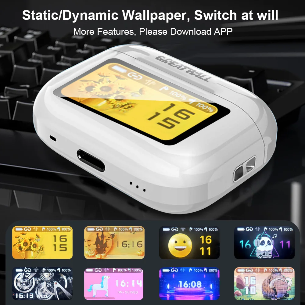 الأصلي GREATWALL TWS سماعة لاسلكية تعمل بالبلوتوث سماعات HiFi HD دعوة سماعات الموسيقى التحكم باللمس مع ميكروفون مدمج