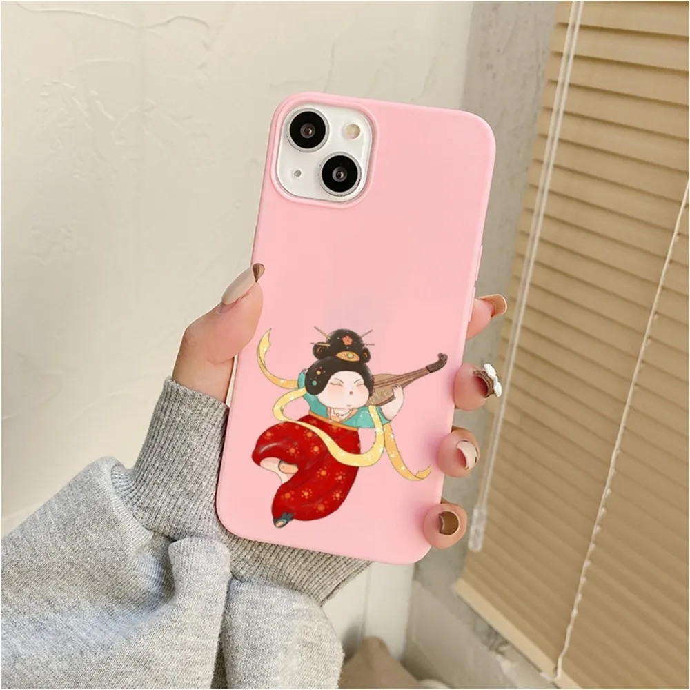 T-Tang D-Dynasty L-Ladies Phone Case For Iphone 11 13 14 Pro Max X Xr Xs Max Se2020 12mini Pink Cover Case