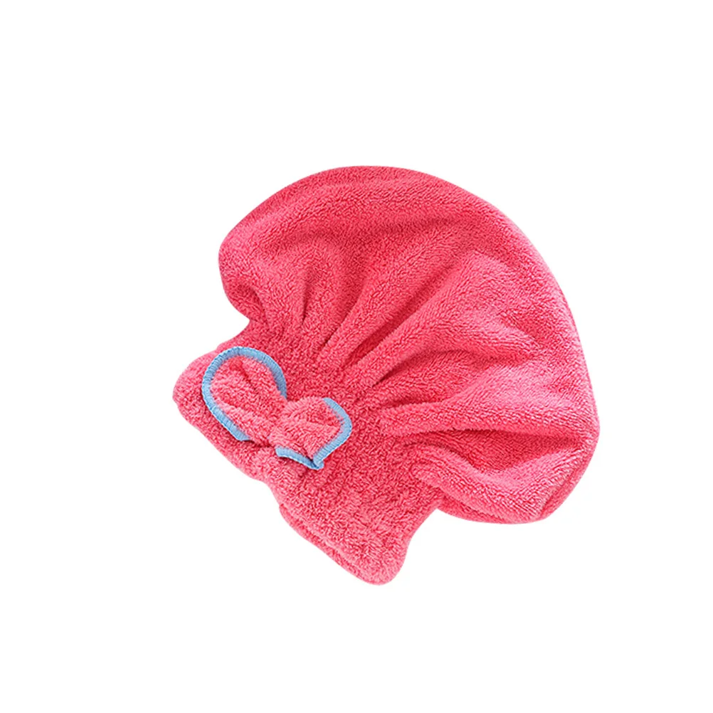 3 قطعة قبعة الشعر الجاف سوبر ماصة مايكرو النسيج تجفيف الشعر التفاف Bowknot سبا كاب للنساء دش استخدام غطاء تجفيف الشعر #5