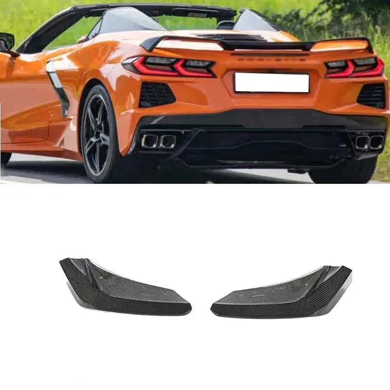

Flying Wing Carbon Fiber Car Bumper Front Lip Wrap Angle Protection Against Collision For Chevrolet Corvette C8